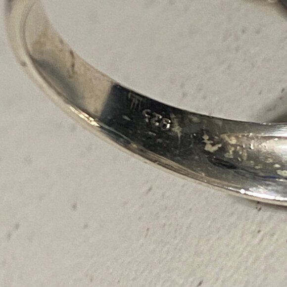 Ring Size 8 Green Onyx Sterling Silver Stamped 925 Vintage Jewelry - Picture 13 of 13